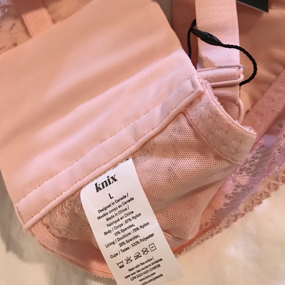 NWT KNIX Lace Bustier-Rose Water Pink-Large - Picture 3 of 6